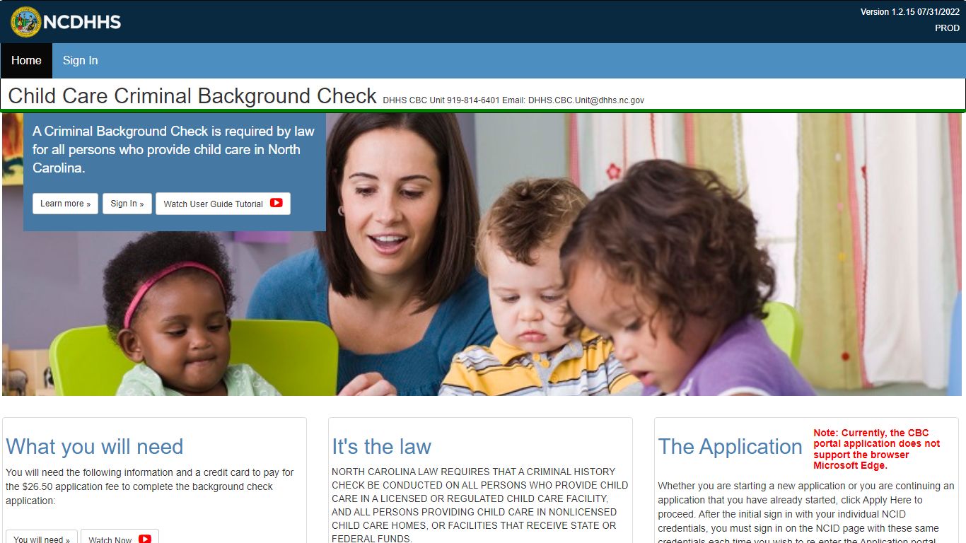 Home Page- Criminal Record Check - NC