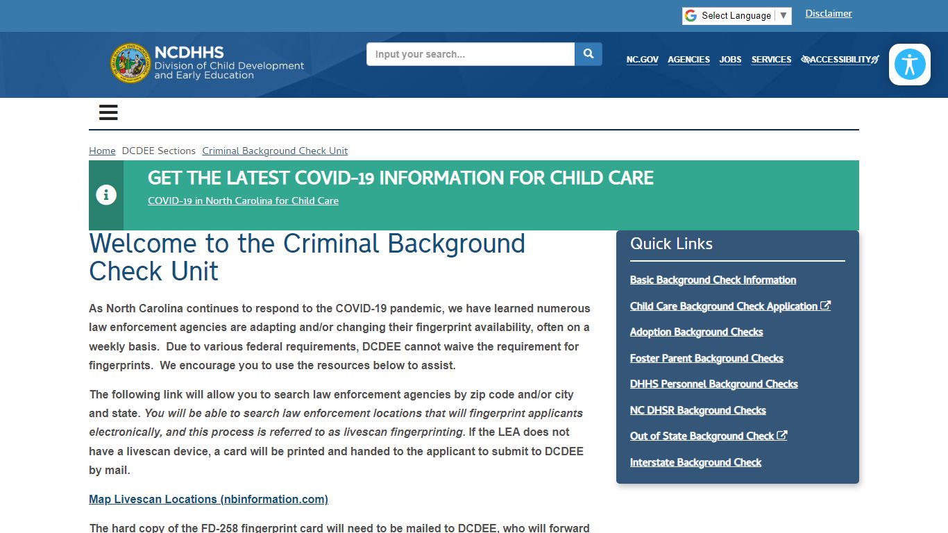 Welcome to the Criminal Background Check Unit - Criminal ...